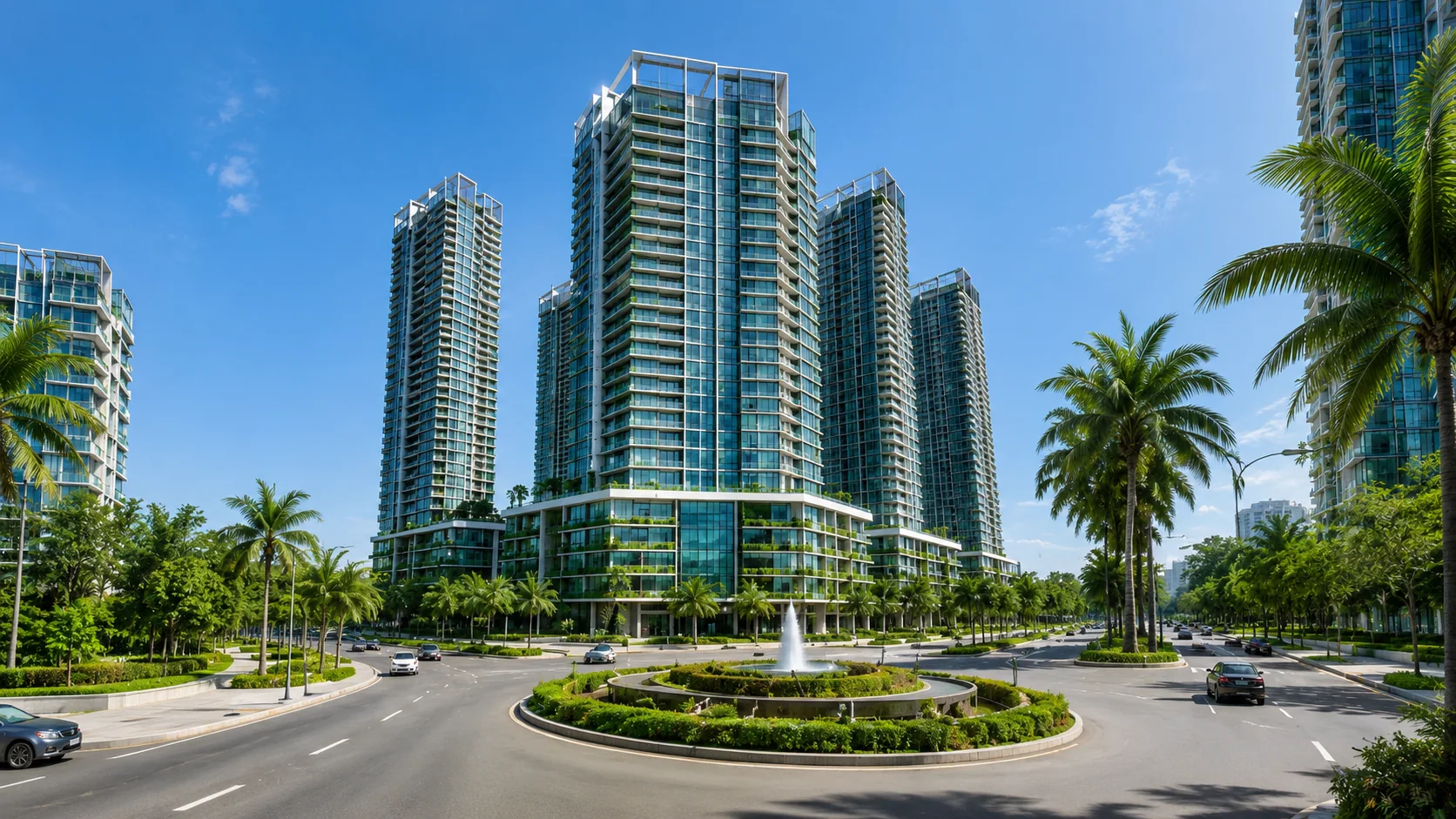 Công viên cây xanh và cảnh quan nội khu chung cư Sun Vinh