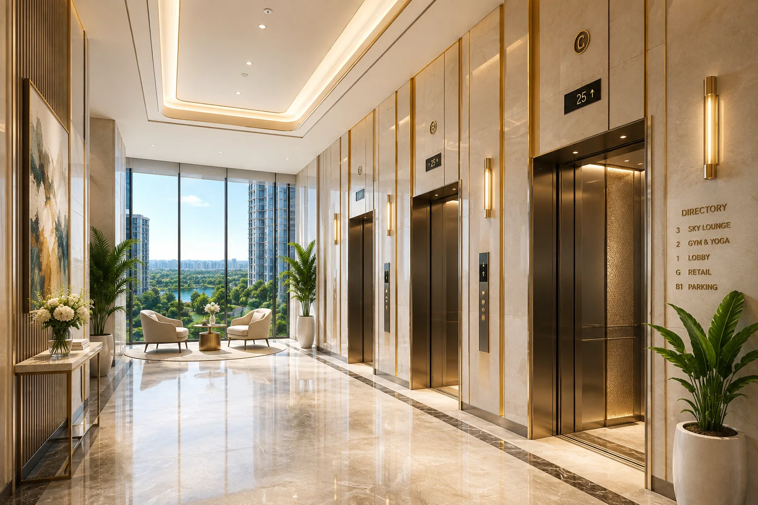 Không gian spa và sảnh tiện ích cao cấp tại Sun Vinh