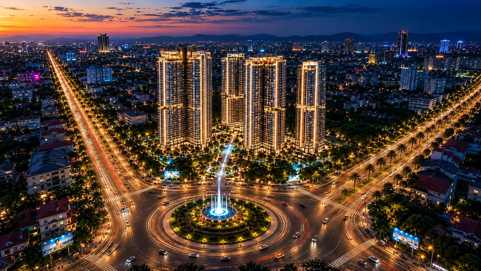 Phối cảnh ban đêm dự án chung cư Sun Trường Vinh